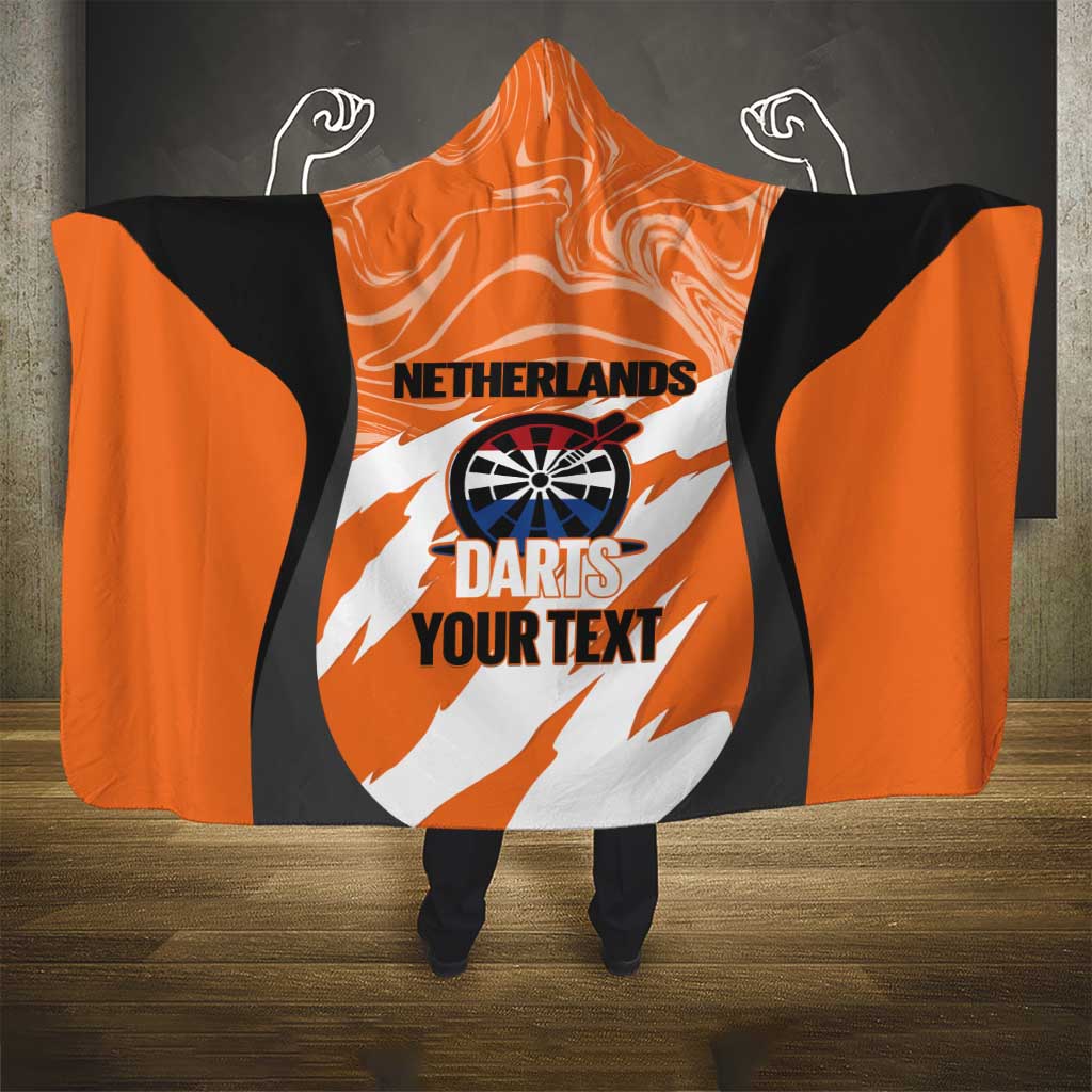 Custom Netherlands Darts Hooded Blanket Come On Holland