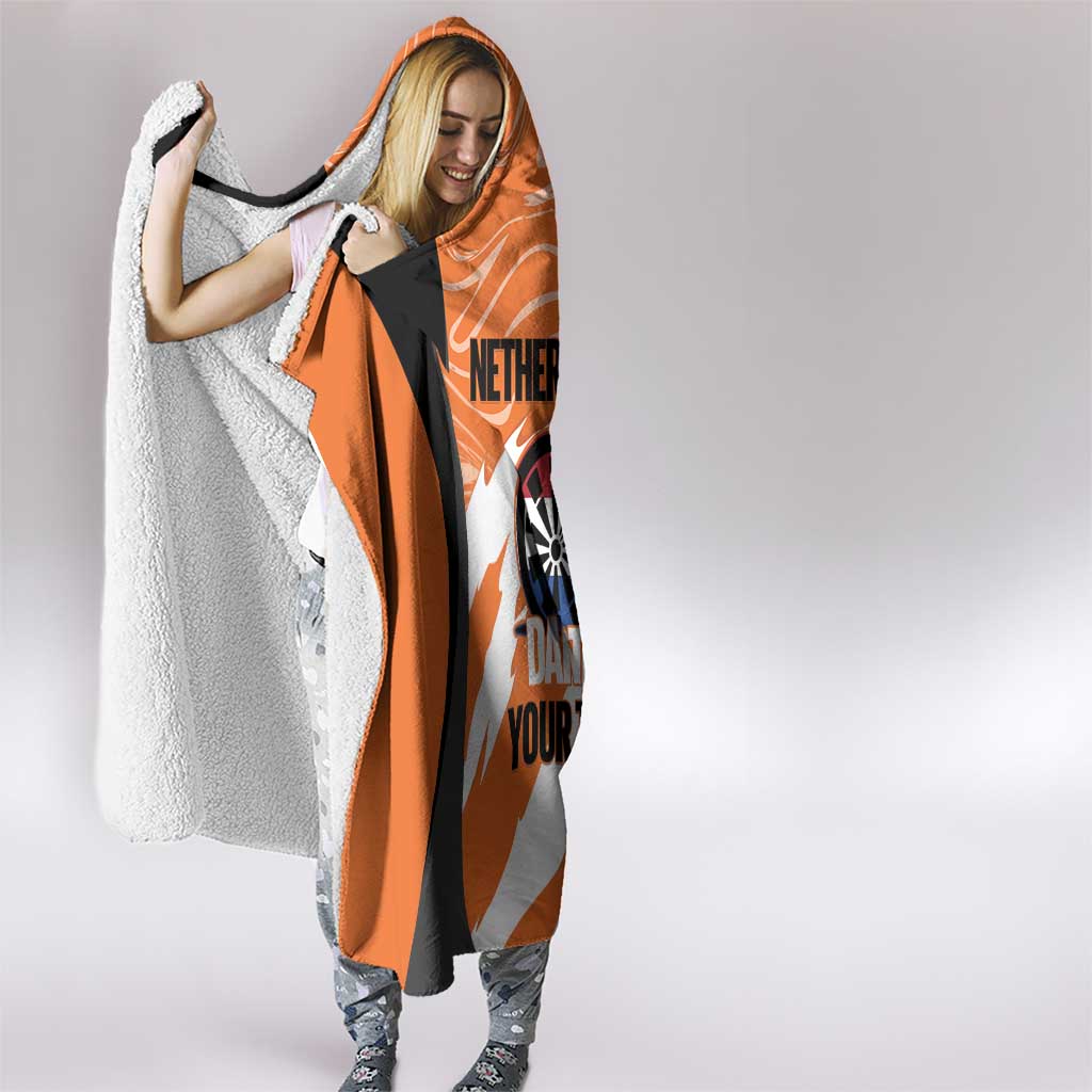 Custom Netherlands Darts Hooded Blanket Come On Holland