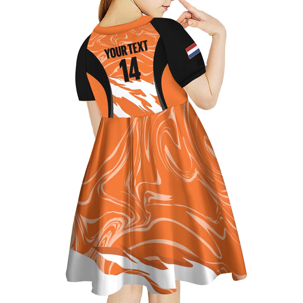 Custom Netherlands Darts Kid Short Sleeve Dress Come On Holland
