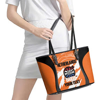 Custom Netherlands Darts Leather Tote Bag Come On Holland