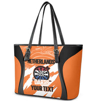Custom Netherlands Darts Leather Tote Bag Come On Holland