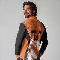 Custom Netherlands Darts Long Sleeve Polo Shirt Come On Holland