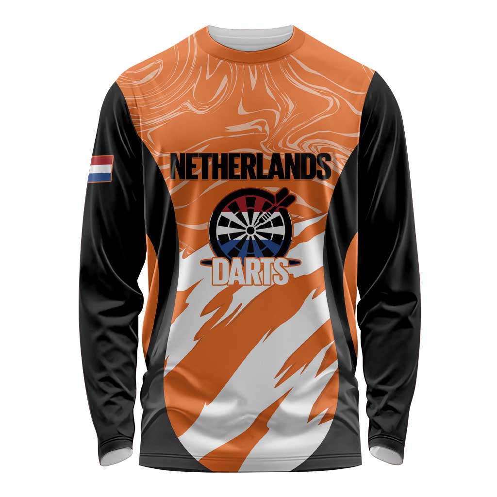 Custom Netherlands Darts Long Sleeve Shirt Come On Holland
