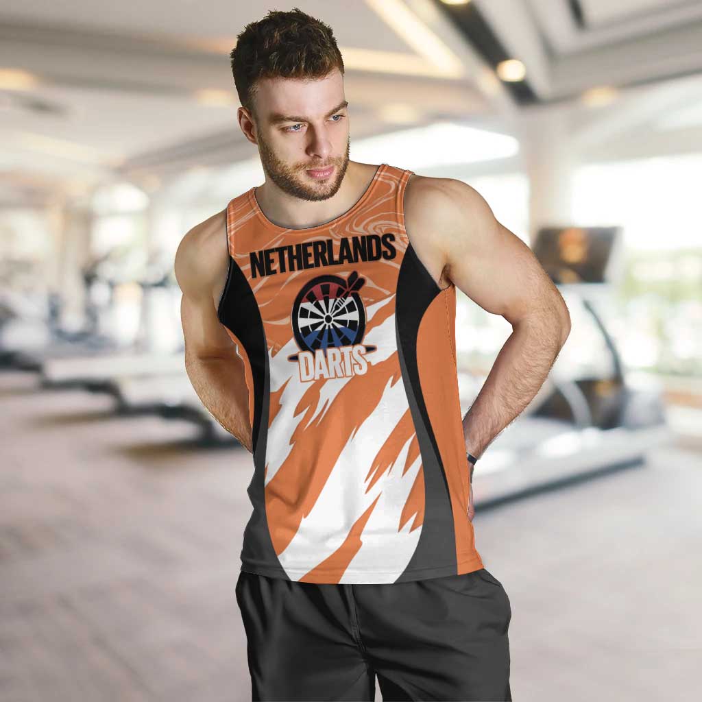 Custom Netherlands Darts Men Tank Top Come On Holland