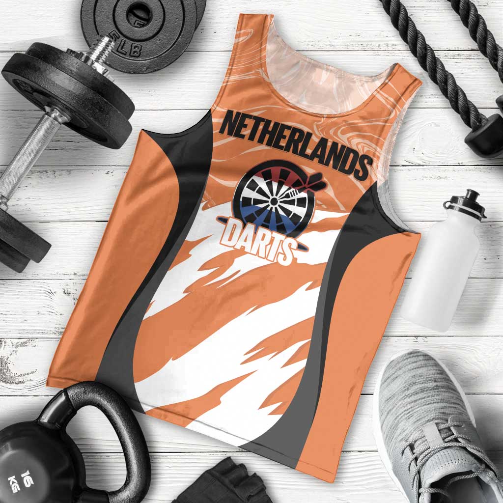 Custom Netherlands Darts Men Tank Top Come On Holland