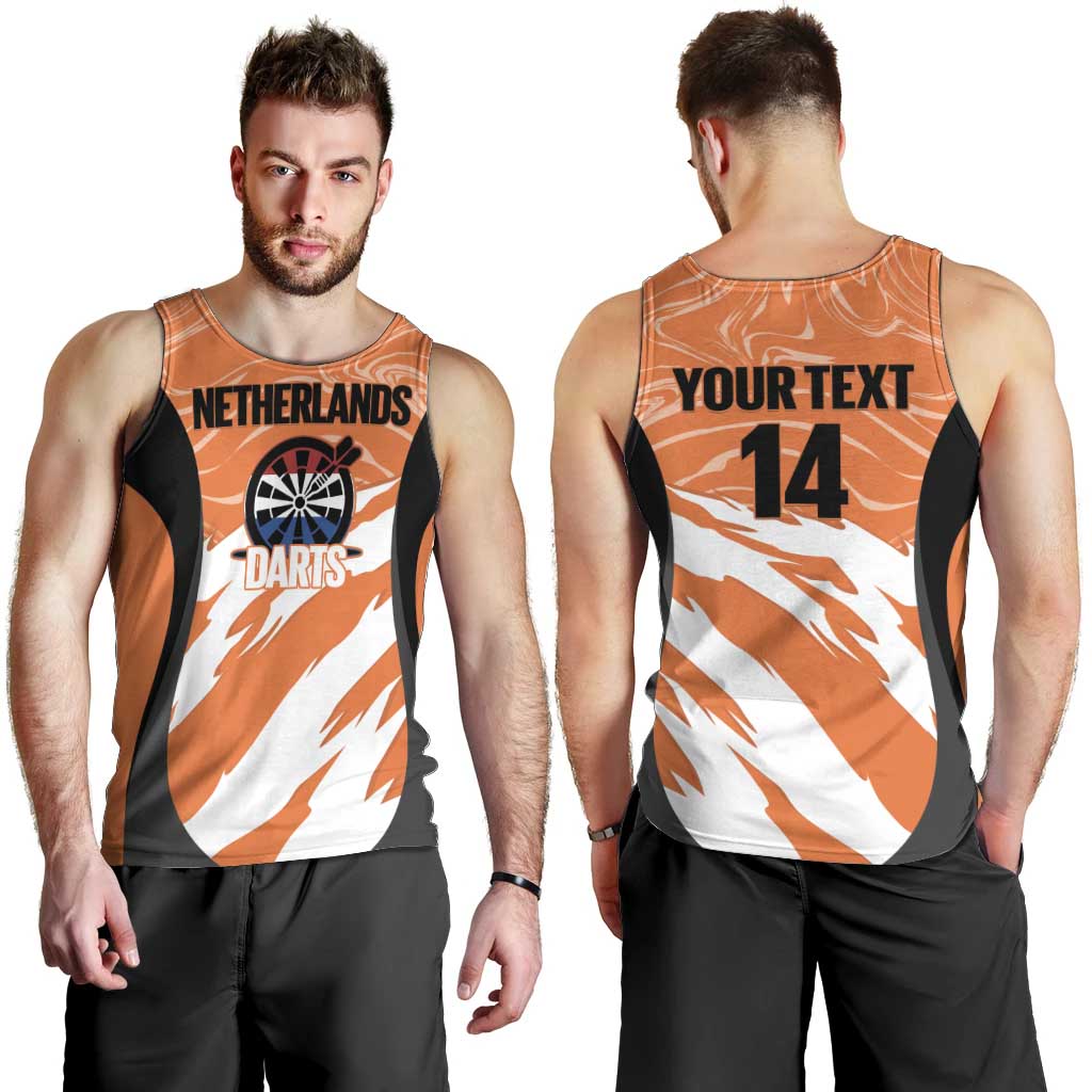 Custom Netherlands Darts Men Tank Top Come On Holland