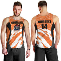 Custom Netherlands Darts Men Tank Top Come On Holland