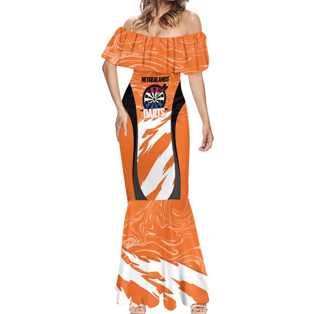 Custom Netherlands Darts Mermaid Dress Come On Holland