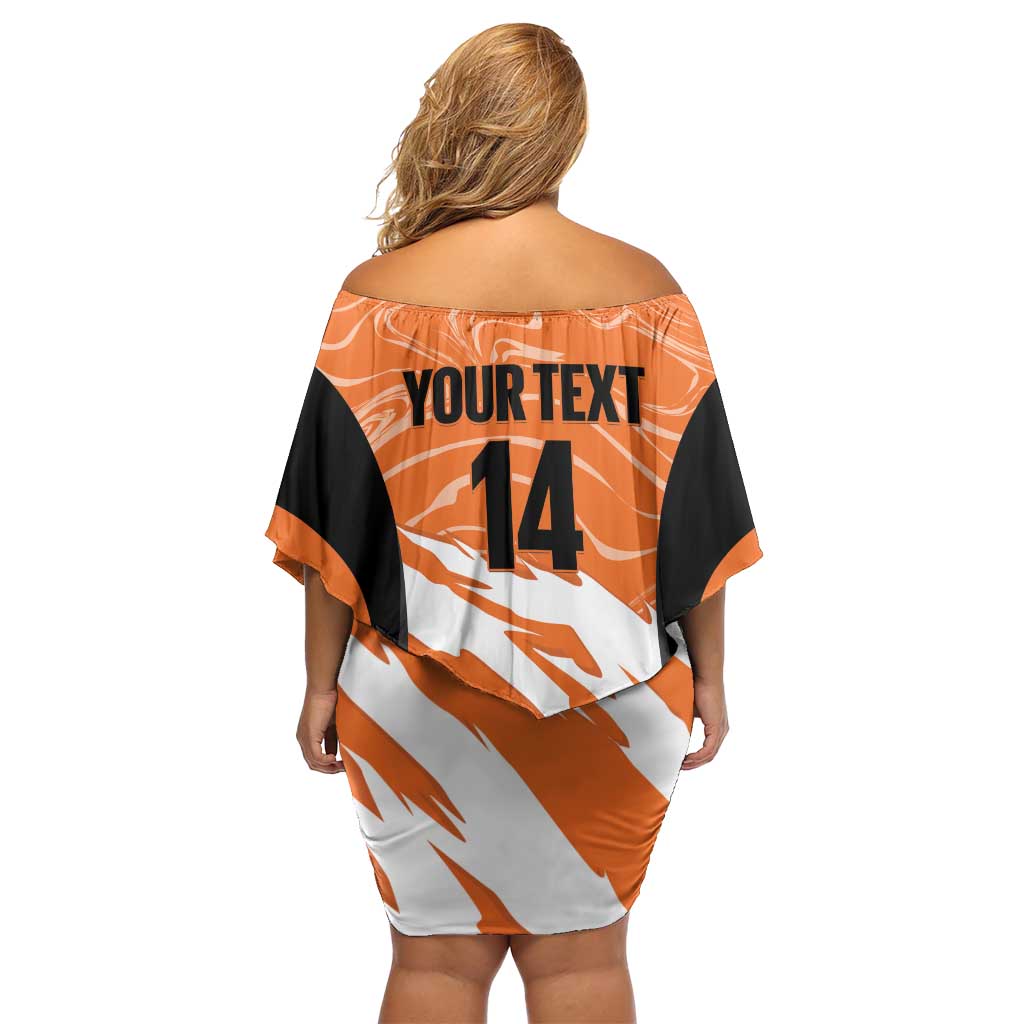 Custom Netherlands Darts Off Shoulder Short Dress Come On Holland