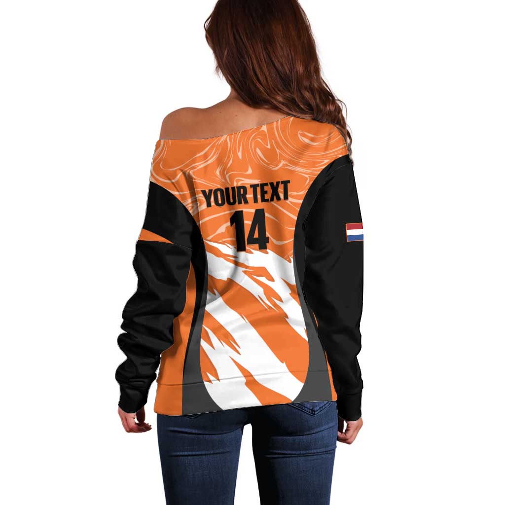 Custom Netherlands Darts Off Shoulder Sweater Come On Holland