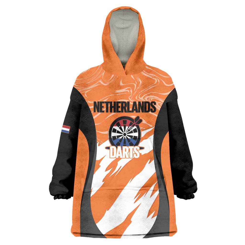 Custom Netherlands Darts Wearable Blanket Hoodie Come On Holland