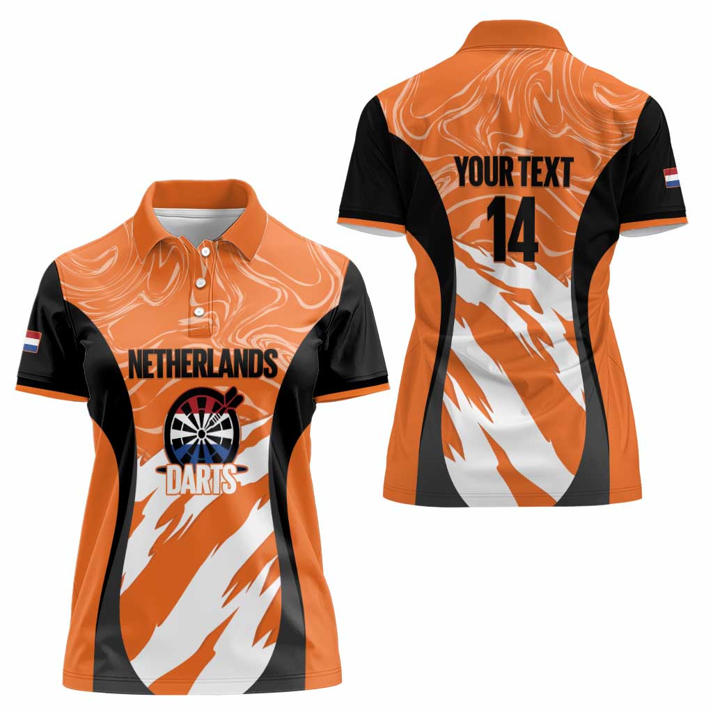 Custom Netherlands Darts Women Polo Shirt Come On Holland