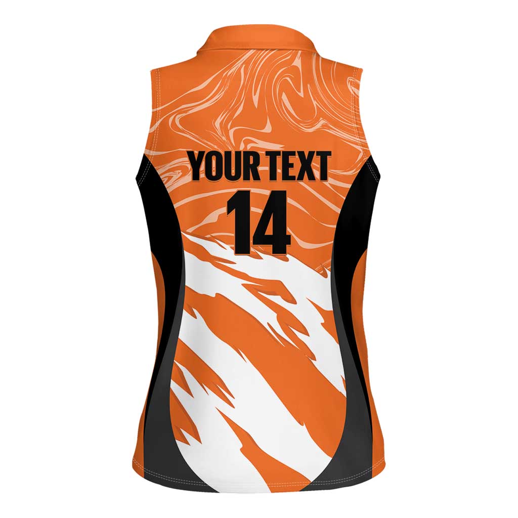 Custom Netherlands Darts Women Sleeveless Polo Shirt Come On Holland