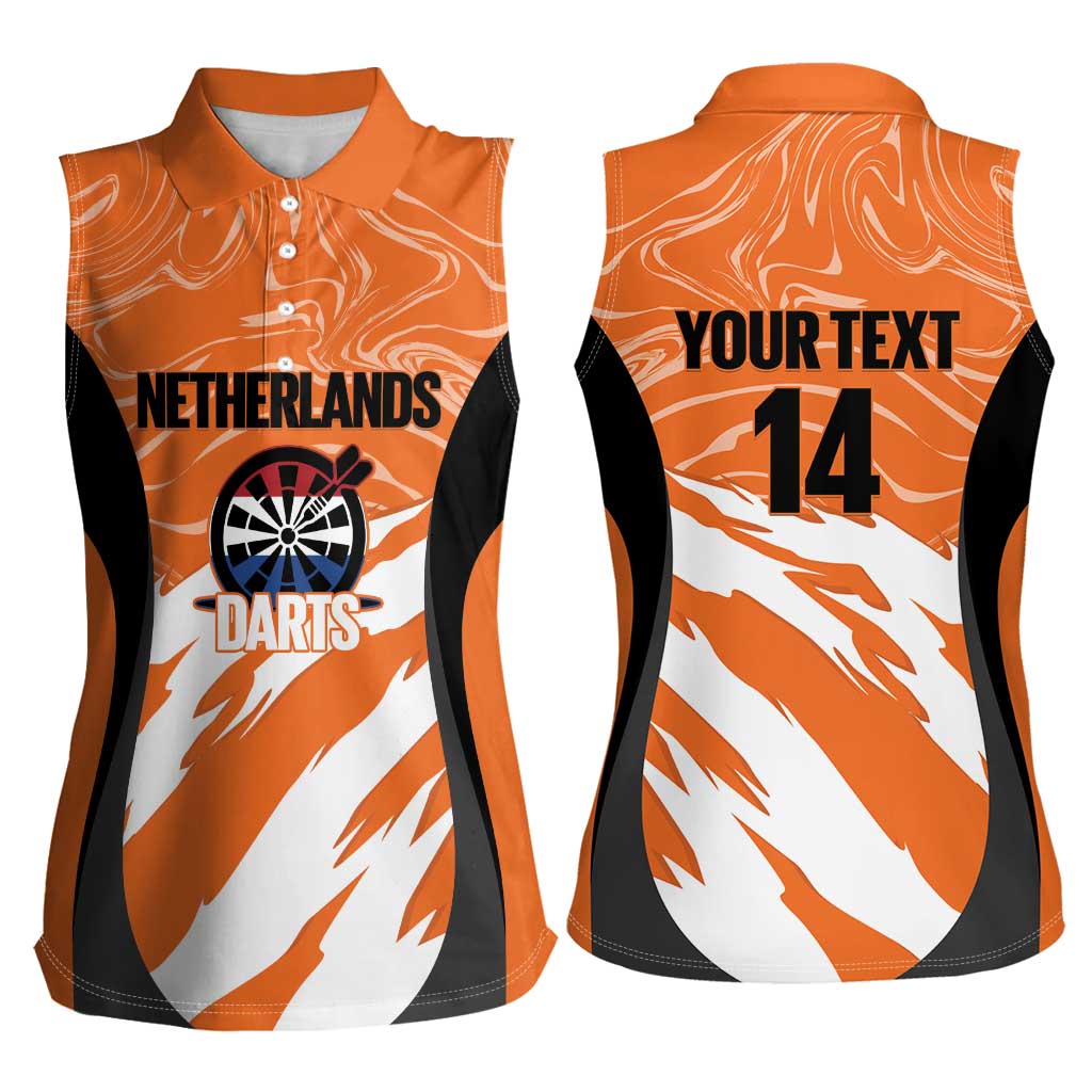 Custom Netherlands Darts Women Sleeveless Polo Shirt Come On Holland
