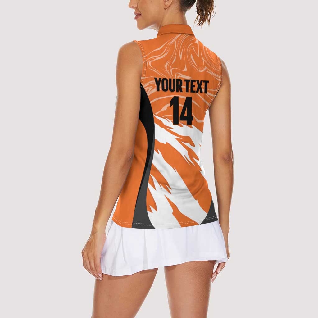 Custom Netherlands Darts Women Sleeveless Polo Shirt Come On Holland