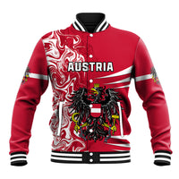 Austria Baseball Jacket Austrian Coat Of Arms Simple Style - Wonder Print Shop