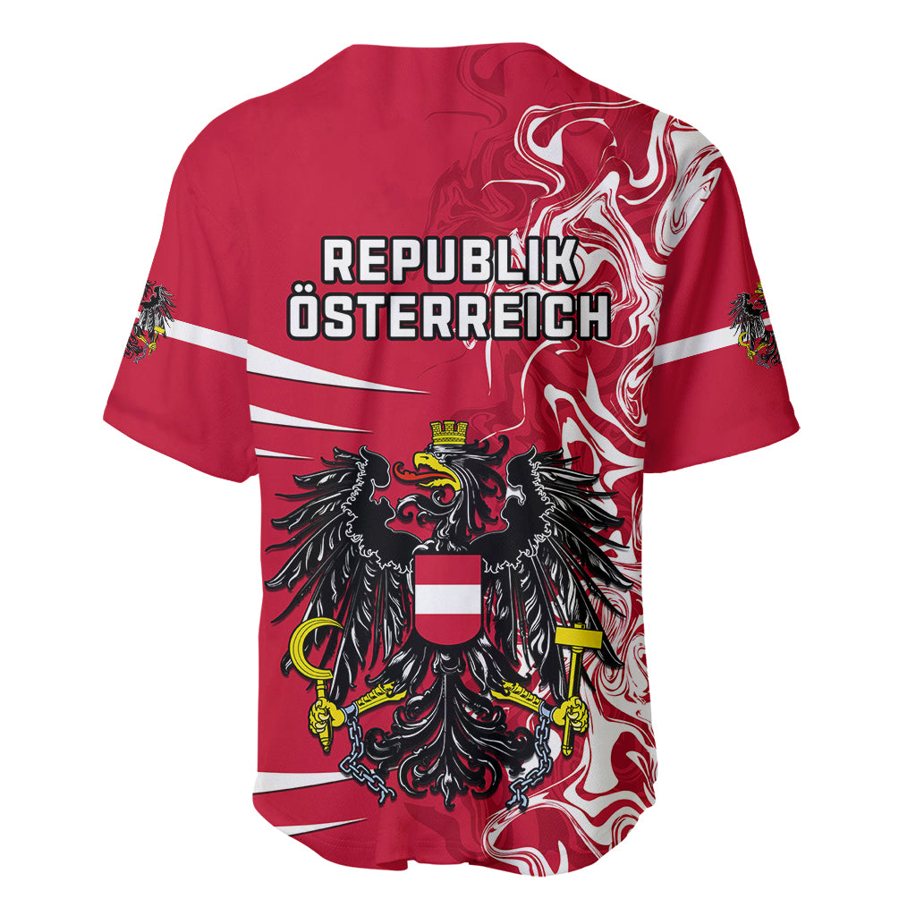 Austria Baseball Jersey Austrian Coat Of Arms Simple Style - Wonder Print Shop