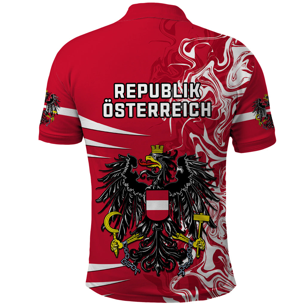 Austria Polo Shirt Austrian Coat Of Arms Simple Style - Wonder Print Shop