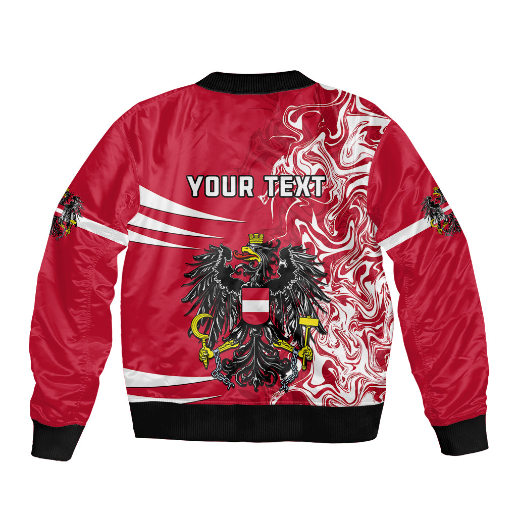 Personalised Austria Bomber Jacket Austrian Coat Of Arms Simple Style - Wonder Print Shop
