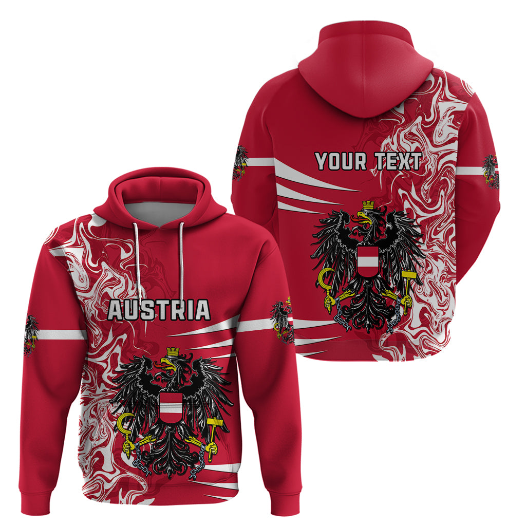 Personalised Austria Hoodie Austrian Coat Of Arms Simple Style - Wonder Print Shop