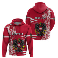 Personalised Austria Hoodie Austrian Coat Of Arms Simple Style - Wonder Print Shop