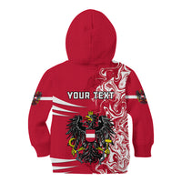 Personalised Austria Kid Hoodie Austrian Coat Of Arms Simple Style - Wonder Print Shop