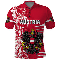 Personalised Austria Polo Shirt Austrian Coat Of Arms Simple Style - Wonder Print Shop