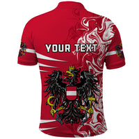 Personalised Austria Polo Shirt Austrian Coat Of Arms Simple Style - Wonder Print Shop