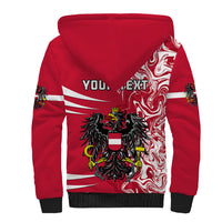Personalised Austria Sherpa Hoodie Austrian Coat Of Arms Simple Style - Wonder Print Shop