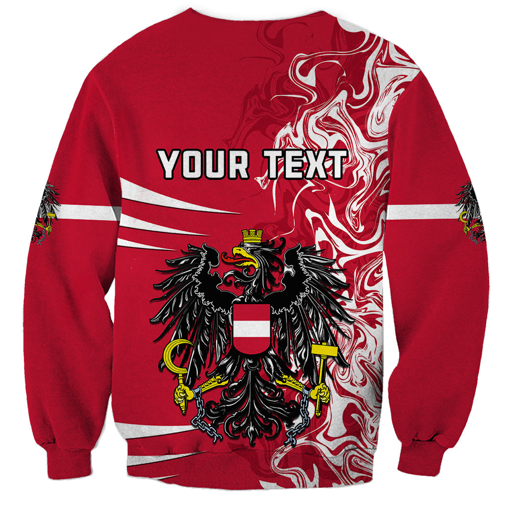 Personalised Austria Sweatshirt Austrian Coat Of Arms Simple Style - Wonder Print Shop
