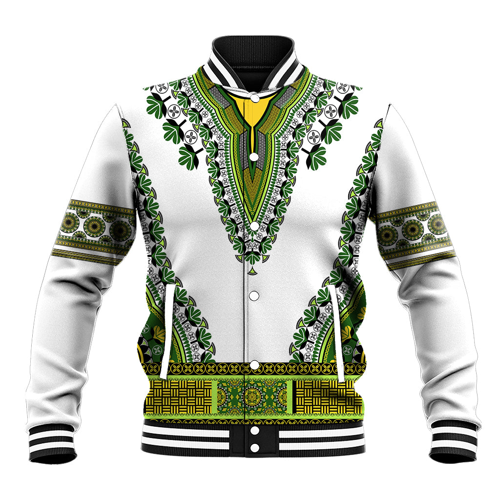 Africa Baseball Jacket African Dashiki Royal Green Version - Wonder Print Shop