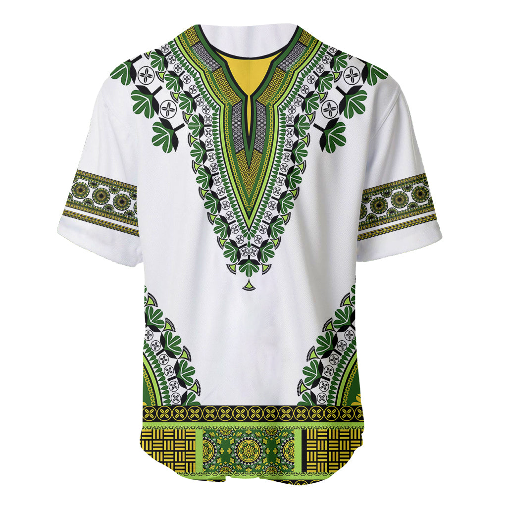 Africa Baseball Jersey African Dashiki Royal Green Version - Wonder Print Shop