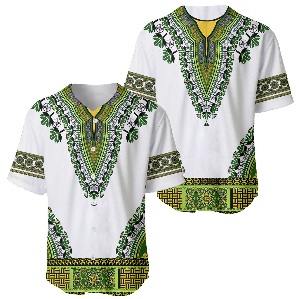 Africa Baseball Jersey African Dashiki Royal Green Version - Wonder Print Shop