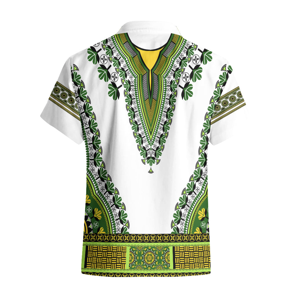 Africa Hawaiian Shirt African Dashiki Royal Green Version - Wonder Print Shop