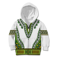Africa Kid Hoodie African Dashiki Royal Green Version - Wonder Print Shop