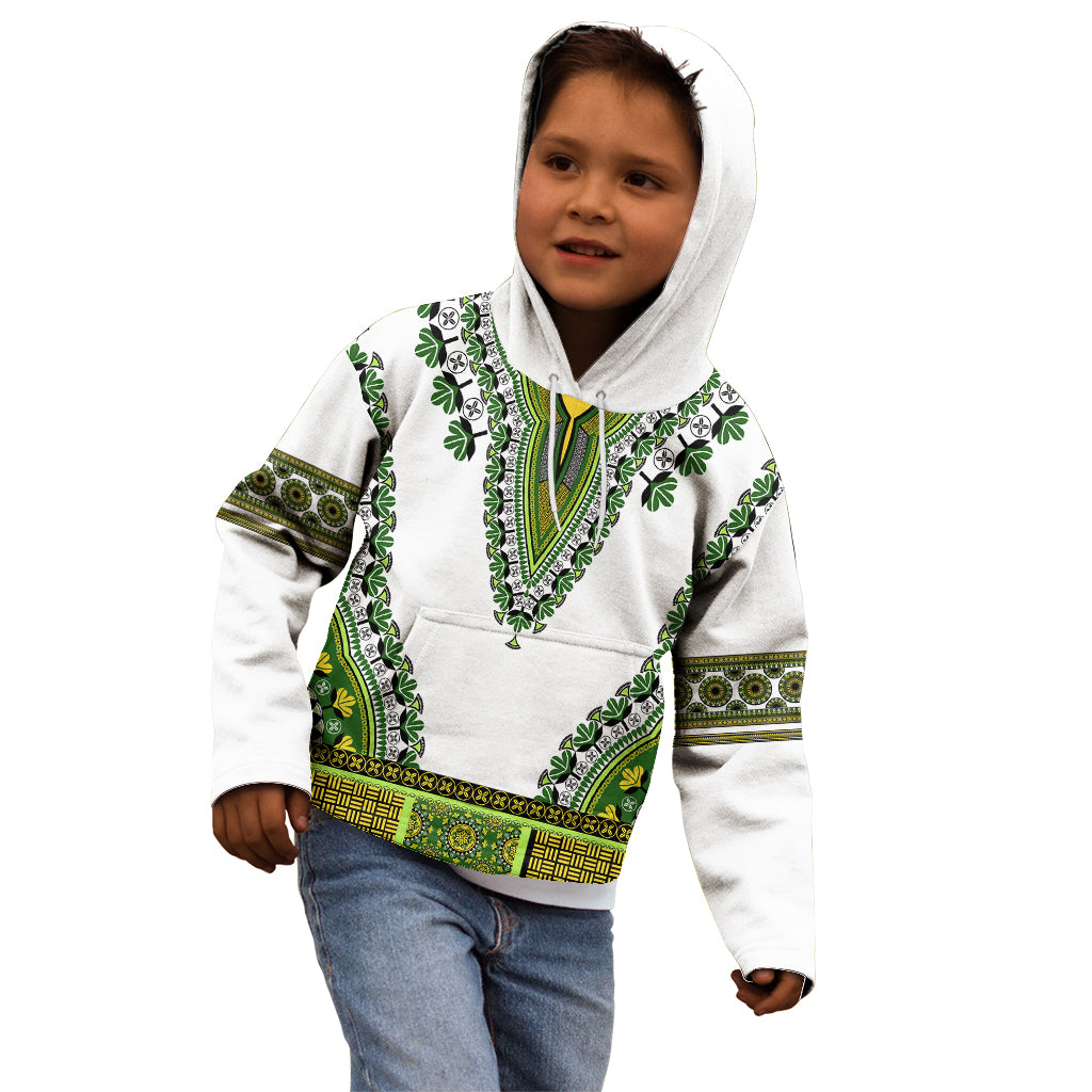 Africa Kid Hoodie African Dashiki Royal Green Version - Wonder Print Shop