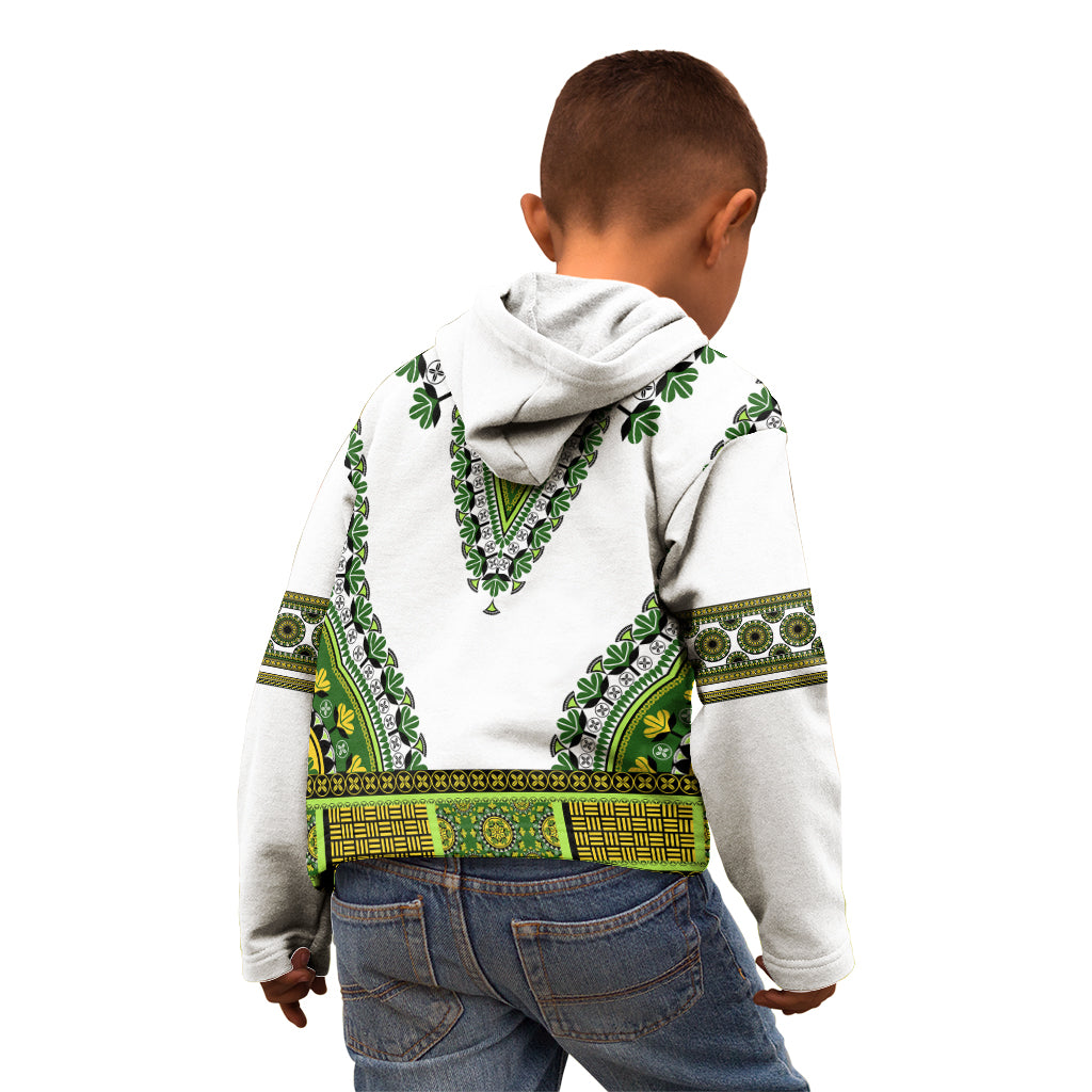Africa Kid Hoodie African Dashiki Royal Green Version - Wonder Print Shop