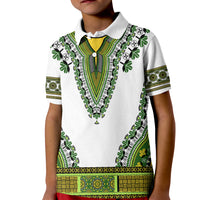 Africa Kid Polo Shirt African Dashiki Royal Green Version - Wonder Print Shop
