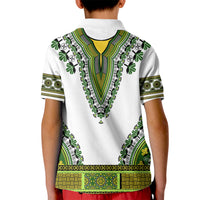 Africa Kid Polo Shirt African Dashiki Royal Green Version - Wonder Print Shop