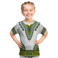 Africa Kid T Shirt African Dashiki Royal Green Version - Wonder Print Shop