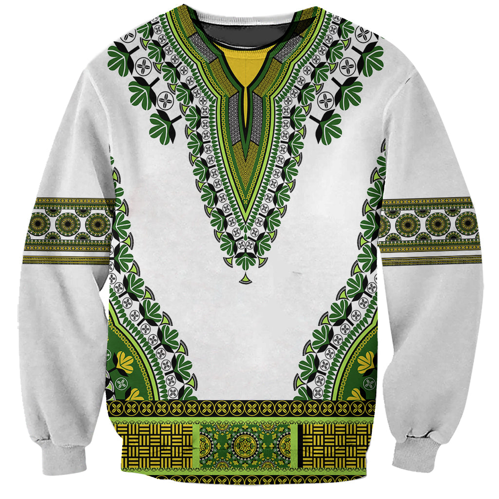 Africa Sweatshirt African Dashiki Royal Green Version - Wonder Print Shop
