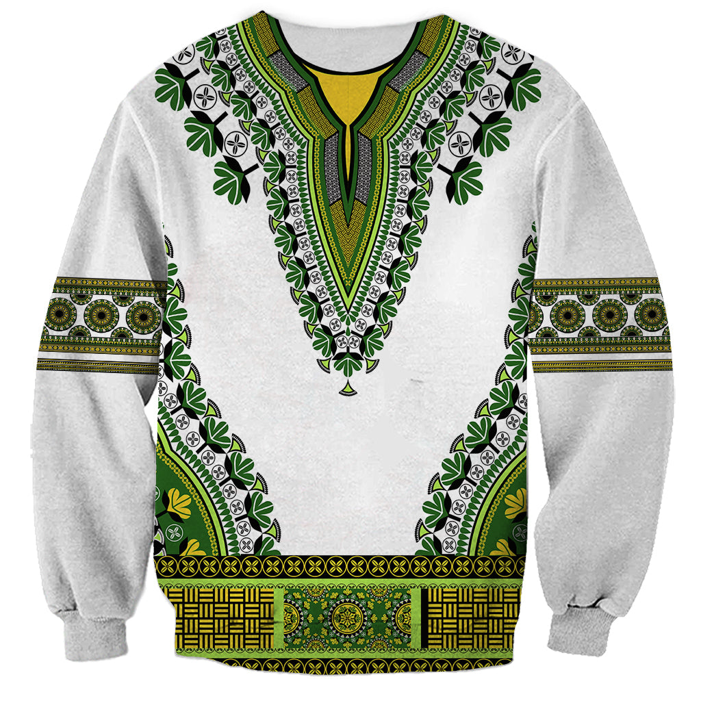Africa Sweatshirt African Dashiki Royal Green Version - Wonder Print Shop