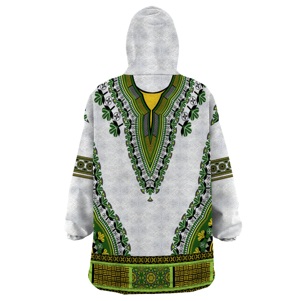 Africa Wearable Blanket Hoodie African Dashiki Royal Green Version - Wonder Print Shop