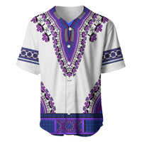 Africa Baseball Jersey African Dashiki Royal Purple Version - Wonder Print Shop