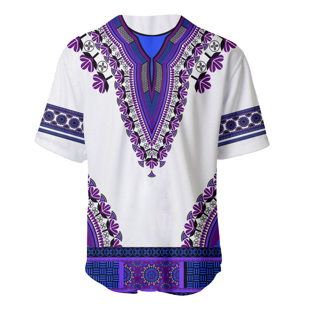 Africa Baseball Jersey African Dashiki Royal Purple Version - Wonder Print Shop