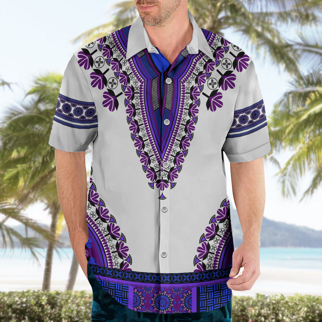 Africa Hawaiian Shirt African Dashiki Royal Purple Version - Wonder Print Shop