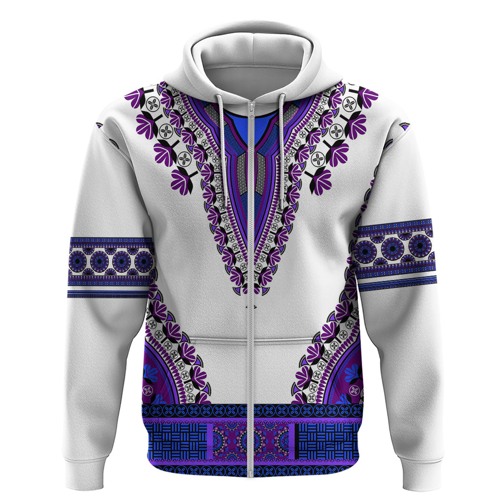 Africa Hoodie African Dashiki Royal Purple Version - Wonder Print Shop