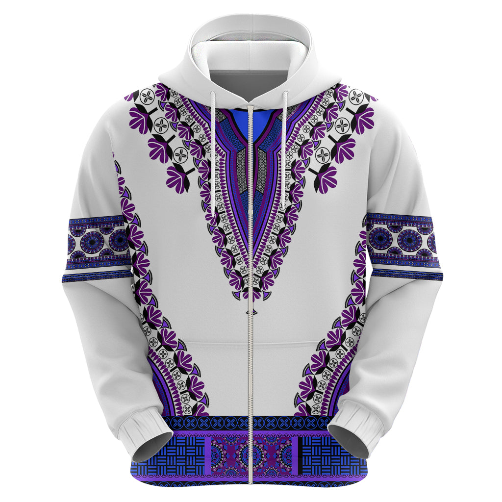 Africa Hoodie African Dashiki Royal Purple Version - Wonder Print Shop