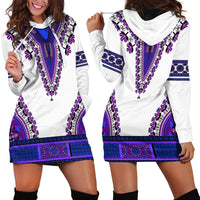 Africa Hoodie Dress African Dashiki Royal Purple Version - Wonder Print Shop