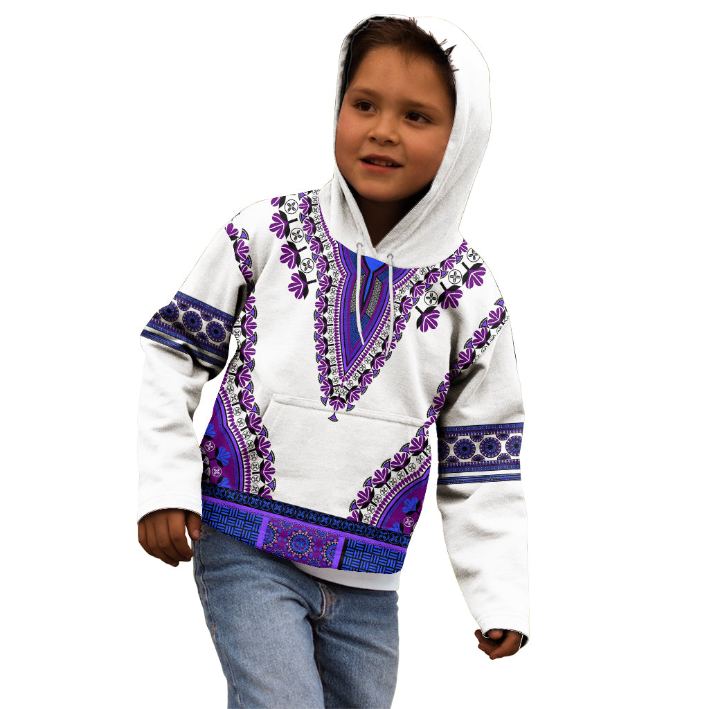 Africa Kid Hoodie African Dashiki Royal Purple Version - Wonder Print Shop